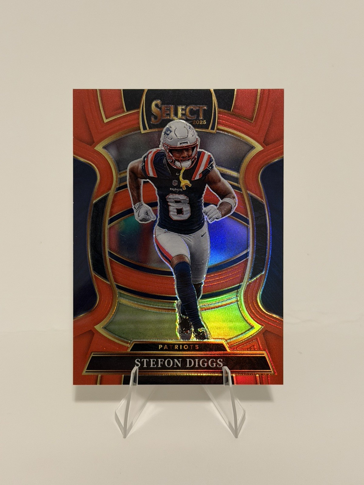2025 Panini Select - Stefon Diggs #79 Red Prizm /99 Patriots