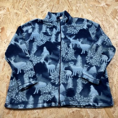 Vintage 90er Jahre Blue Moose St John's Bay Fleecejacke Weihnachten XL