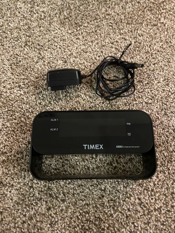 Timex Dual Alarm Clock with USB Charging LED