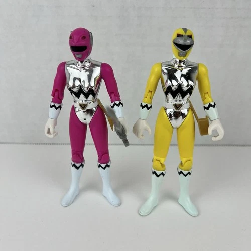 Vintage 1998 Bandai Mighty Morphin Power Rangers Lost Galaxy Pink -Yellow Ranger