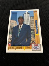 DIKEMBE MUTOMBO ROOKIE UPPER DECK DENVER NUGGETS NRMT 1991 BASKETBALL CARD. rookie card picture