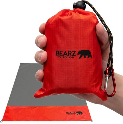 Pocket Blanket - Beach Waterproof Sandproof, Picnic Small, Cherry Red 