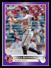 2022 Topps Chrome Update #USC148 Rylan Bannon Purple Refractor Baltimore Orioles