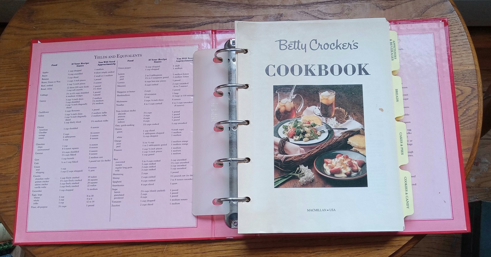 BETTY CROCKER 40th ANNIVERSARY COOKBOOK 1991, 7th EDITION, 5-RING, VG PREOWNED
