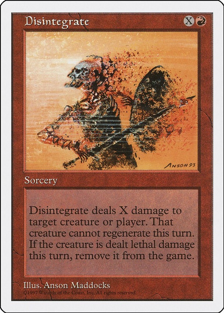Disintegrate Fifth Edition MTG 219 MP