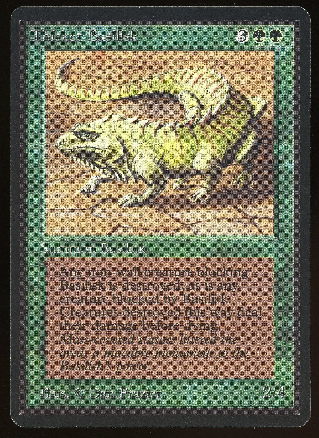 1993 MTG Magic the Gathering Beta Thicket Basilisk NM Raw Gaming Card TCG
