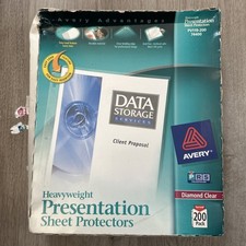 Avery Top-Load Poly Sheet Protectors Heavy Letter Diamond Clear 200 Box 74400