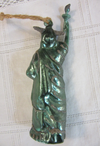 Statue of Liberty Blown Glass Christmas Ornament 6" tall - Picture 4 of 5