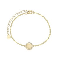 Xenox Armband Damen Classic Circle Zirkonia Silber Vergoldet XS10079G