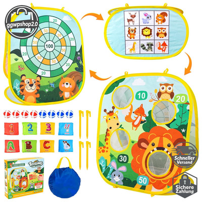 Wurfspiel Dartscheibe 3 in 1 für Kinder ab 3 Jahren Spielzeug für Garten Party