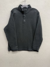Rhone Mens The Weekender Pullover Large Quilted Cotton In Black