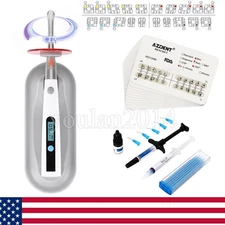 200Pcs Dental Brackets Braces Mini Roth 022+Light Cure Adhesive Kit+Curing Light