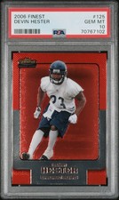2006 Topps Finest #125 Devin Hester Rookie PSA 10 GEM MT Bears HOF