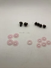 VTG 6 Studs Ring Press Snap Popper Fasteners Sewing DIY Craft Eyes Black/Brown
