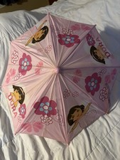 Nickelodeon Dora the Explorer Girls' Pink Floral Compact Umbrella Y2K Vintage