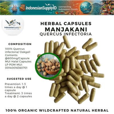 [idHerb] 100-500 CAPSULES Manjakani Quercus infectoria Organic WildCrafted