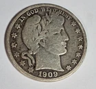 1909-S Barber Half Dollar Cleaned - 0405-1