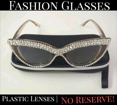  Fashion  Women Glasses with crystal embellishments (Lens Are Plastic)