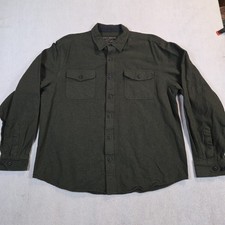 Grizzly Mountain Chamois Brushed Flannel Shirt Mens XL Green Heavy Outdoor Work