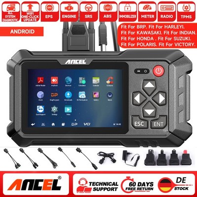 Ancel MT500 Motorrad Diagnosegerät Alle Systeme ABS TPS für Victory für Polaris
