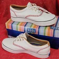 VTG Keds Pennant Leather Baseball Stitch Shoes/Sneakers WH-05688 Size 6 M