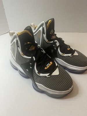 Lebron XIX Space Jam Black University Gold Noir Basketball Shoes Men's Size 7.5