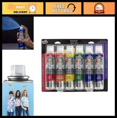 Permanent Fabric Spray Paint - Quick Dry, Soft Finish, Vibrant Rainbow Colors