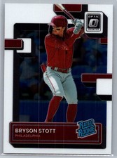 Bryson Stott 134 2022 Donruss Optic RC Rookie Philadelphia Phillies Card