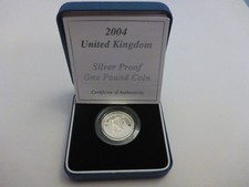 2004 Silver Proof One Pound £1 Coin Forth Rail Bridge