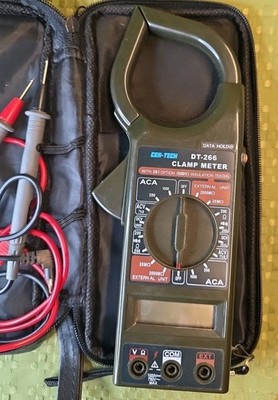 Cen-Tech DT-266 Digital Clamp Meter + Carrying Case 9v