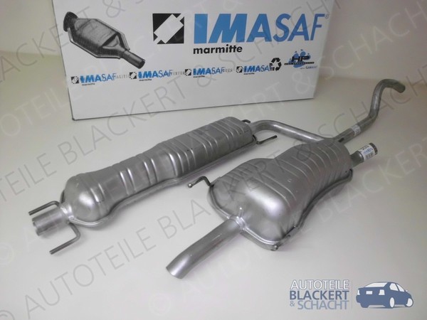 Imasaf Auspuffset Mitteltopf + Endtopf für Opel Zafira 1.6 16V 2003-2005-image