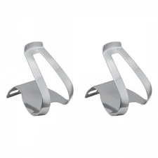 MKS Half Clips Chrome| Intended To Be Used Without Pedal Straps
