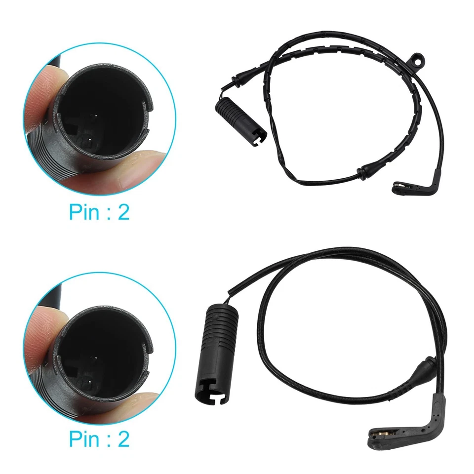 Sensor de desgaste da pastilha de freio dianteiro traseiro 2 peças 34351163065 para BMW 528i 540i 530i 525i M5 - Imagem 3 de 4