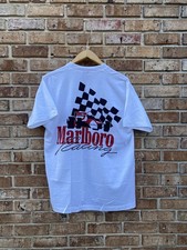 Vintage Marlboro Racing Team Formula One T Shirt, XL, White, Screen Stars