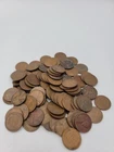 100 Unsearched Wheat Penny 1C Copper Circulated Lot. H230