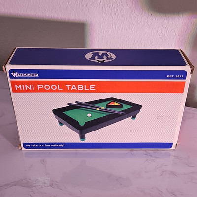 Westminster Mini Pool Table Tabletop Billiards Game Set w/ Balls
