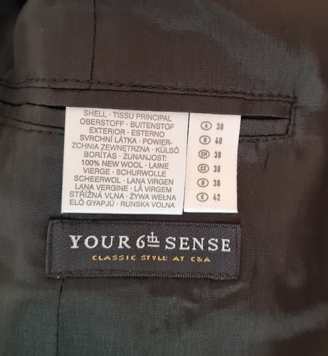 Damen-Tuchjacke, schwarz, 100% Wolle, Gr. 38, gebr. - Bild 4 von 5