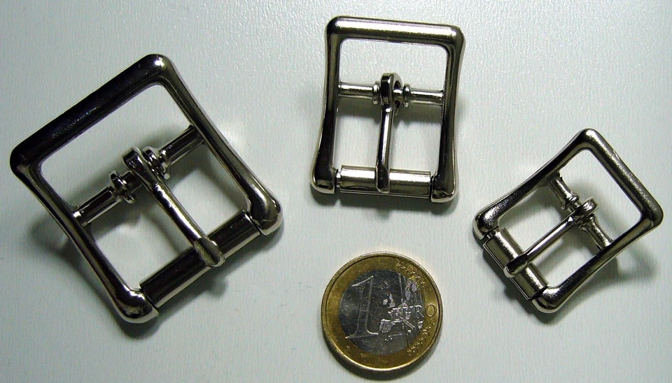2 x Doppelschnalle mit Rolle Druckguss, 3/4" ca. 20mm
