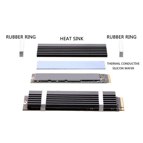 Efficient Thermal Conductivity M.2 NVMe SSD Heatsink Good Heat Dissipation - Afbeelding 3 van 8