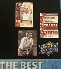 2012 Upper Deck Alabama Crimson Tide NICK SABAN Bama RC 3 Rookie lot ROLL TIDE