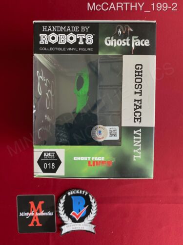 Figura Ghostface firmata Jenny McCarthy firmata Scream 018 fatta a mano dai robot Beckett COA - Foto 2 di 6