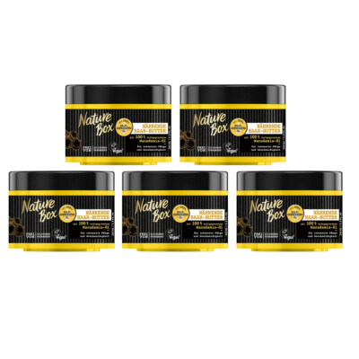 5 x Nature Box Nährende Haar-Butter Macadamia-Öl 200ml