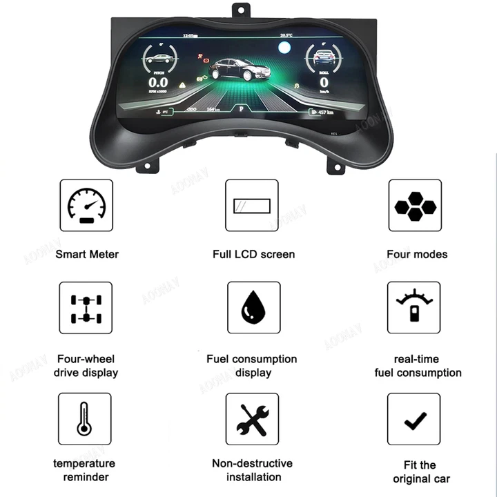 Cuadro de instrumentos LCD velocímetro digital cabina tablero de instrumentos para Infiniti Q70 Foto 2 de 4