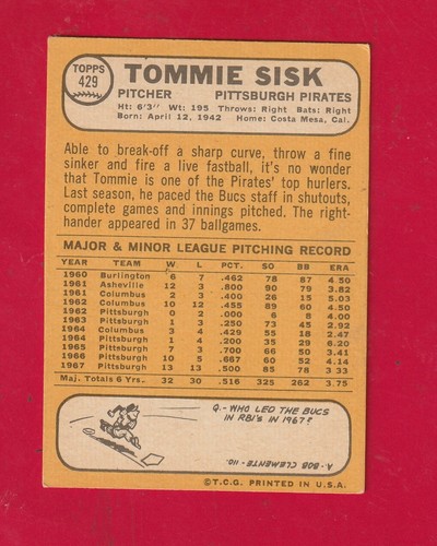 1968 Topps Baseball Cards Scegli una carta a scelta 295-660 EX X-MT 1/25 Set Break - Foto 248 di 490