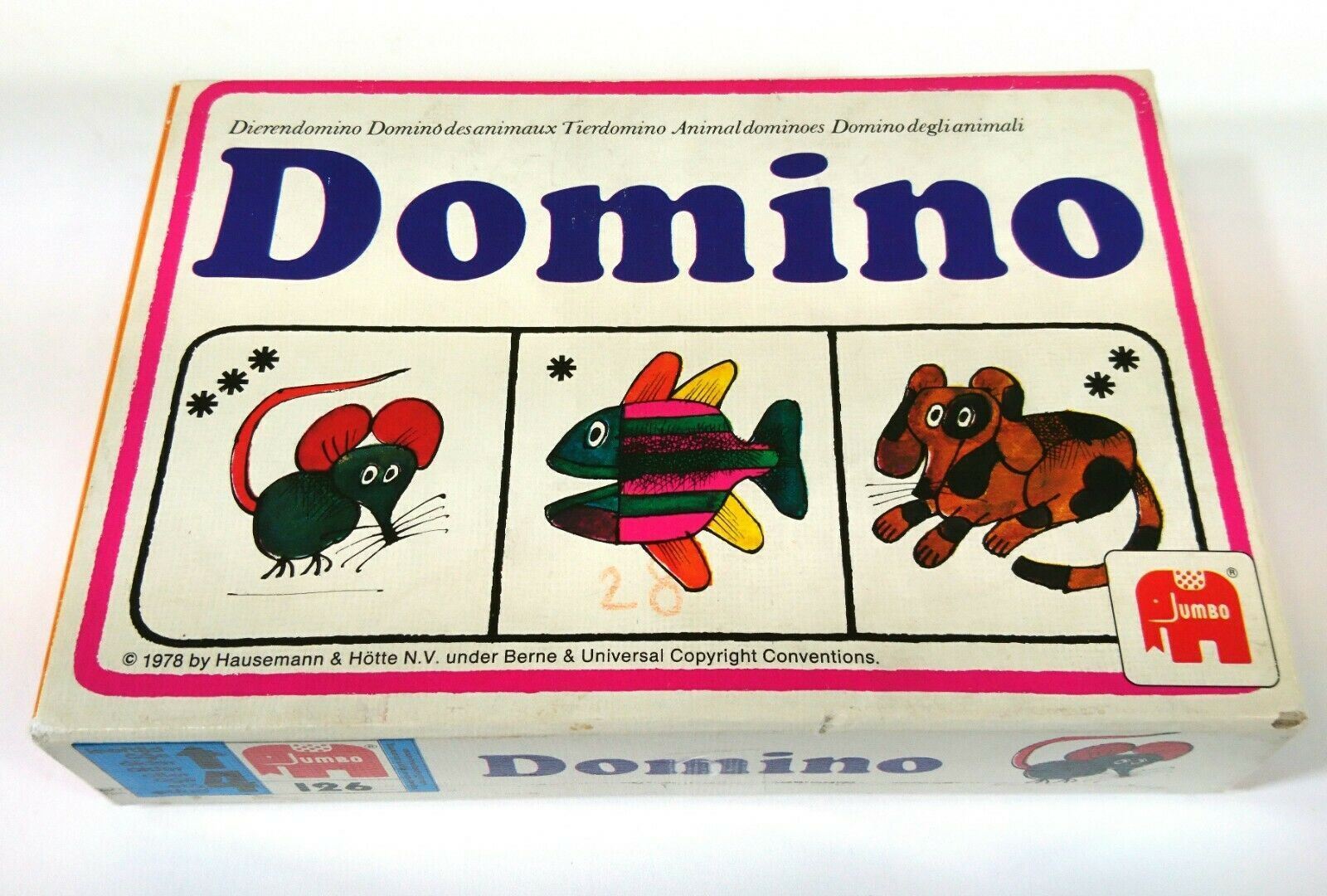 Jumbo Domino Animal Dominoes Hausemann & Hötte 1978 Vintage F231 eBay