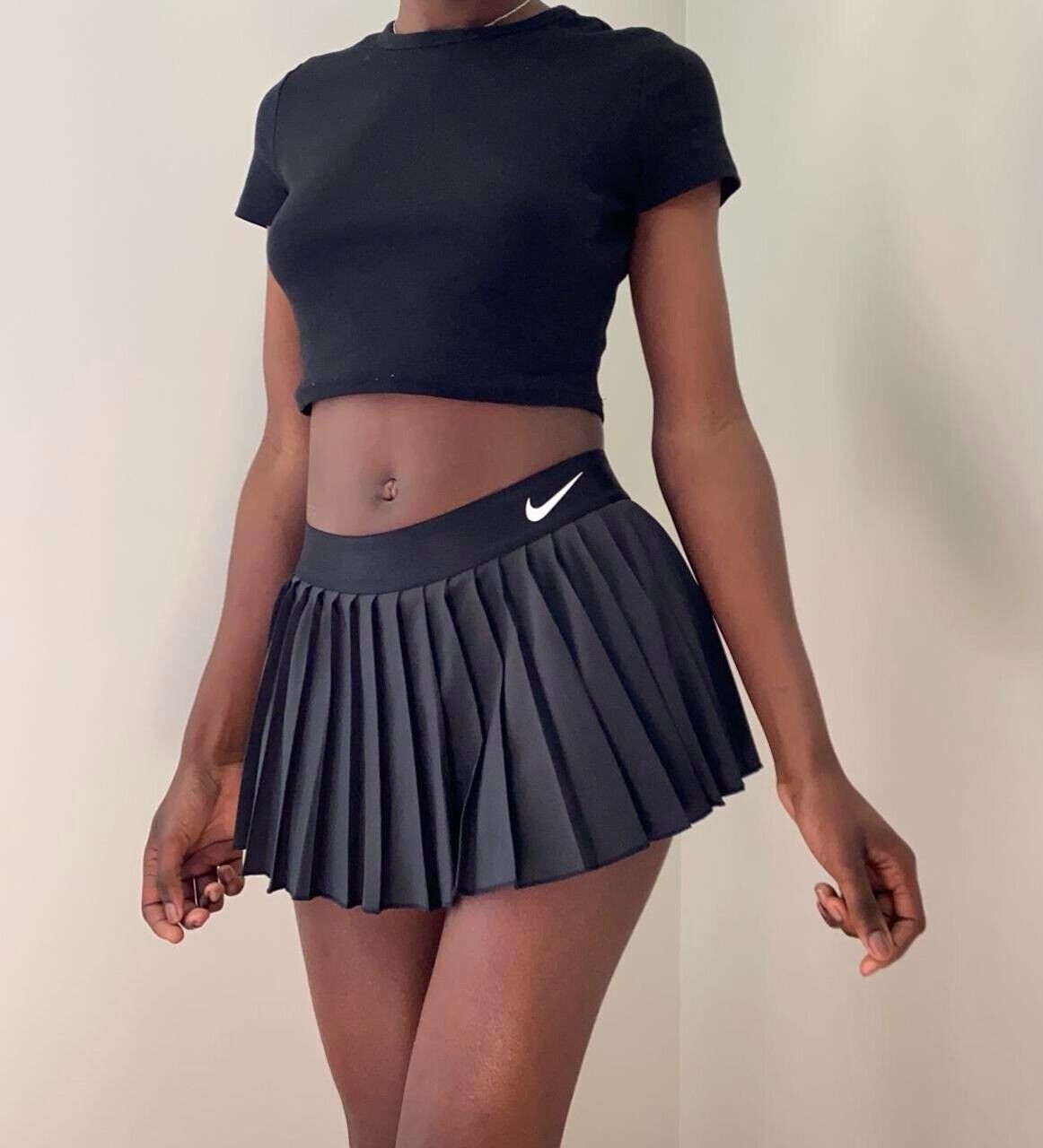 NIKE COURT VICTORY TENNIS 2in1 PLEATED SKIRT GIRLS SIZE XL (AQ0319 010) BLACK