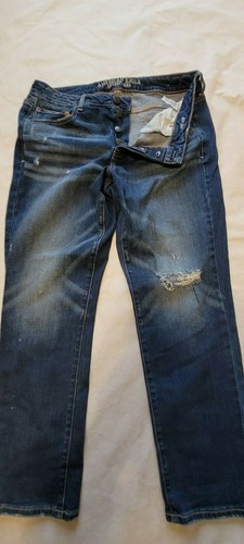 American Eagle Outfitters women jean size 14 regular boy jean stretch. - Picture 6 of 9
