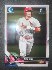 2018 Bowman Draft Chrome - Nick Dunn ( Cardinals ) 1st Rookie Prospect #BDC-149