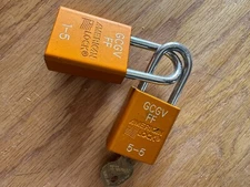 QTY 2 keyed the same (1 key)  1100 Series American Lock S1100