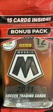 2021 Panini Mosaic Soccer Value Fat Pack CELLO- WITH BONUS PACK 15 cards